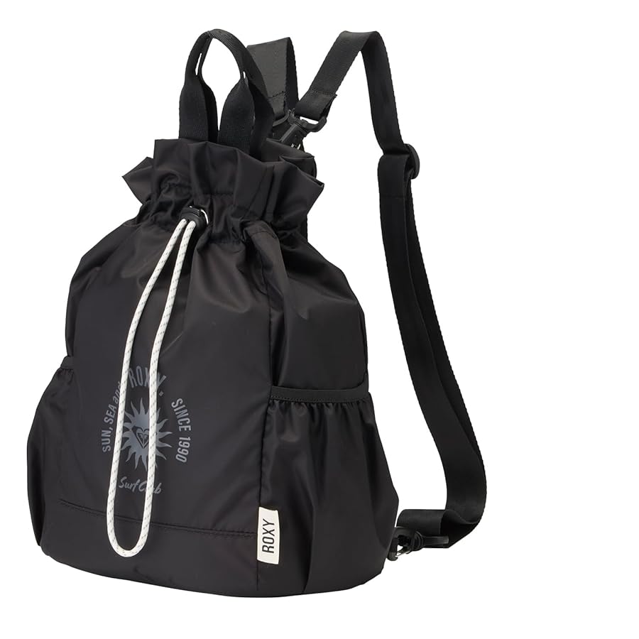 ROXY ブラック リュック【ほぼ新品】 セール】GO OUT /ロキシーロゴバックパック・リュック（バック
